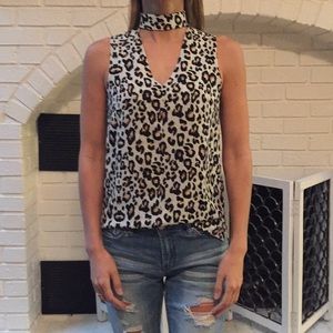 Leopard print dressy top